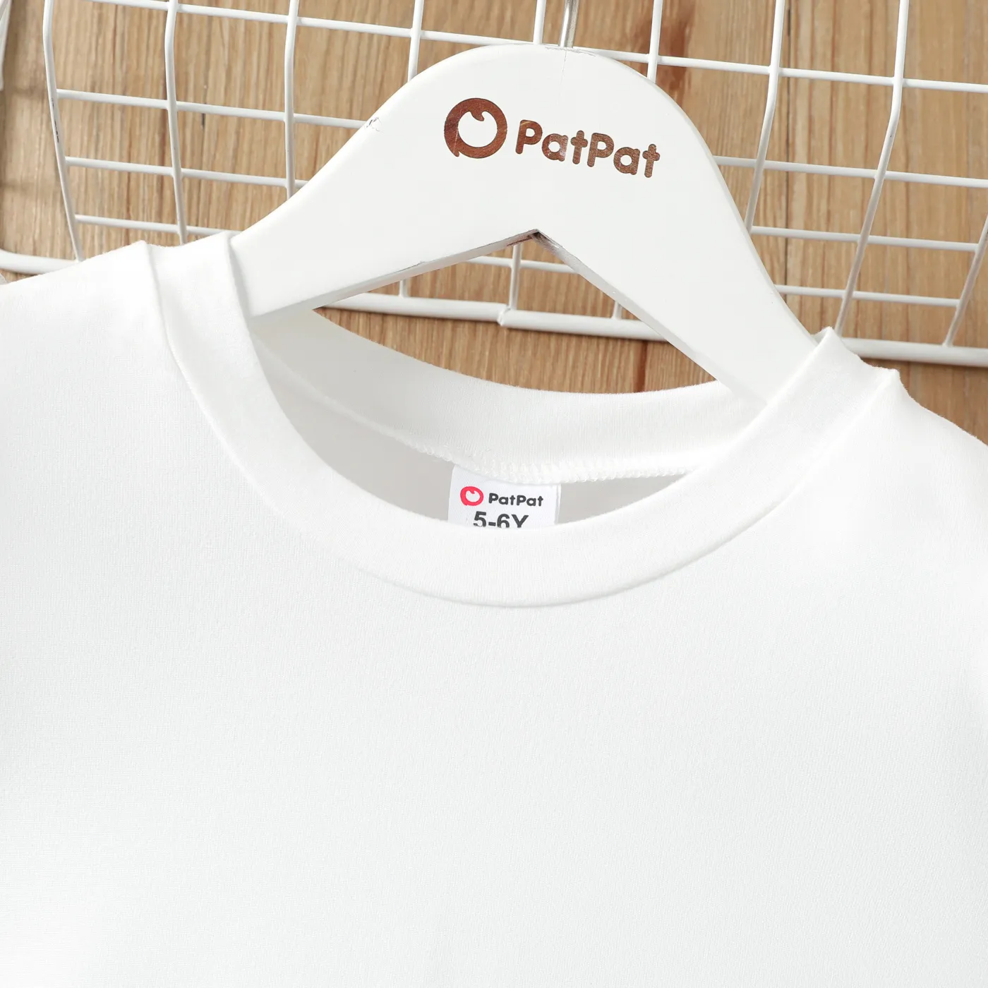 Kid Girl Polka Dots Pattern Mesh Ruffled Sleeve Tee White image 5