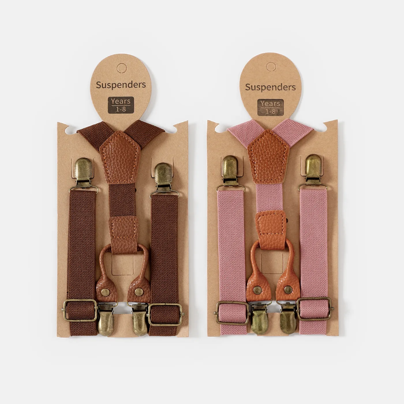 Toddler/Kid Boy Retro British Style Solid Strap Clip