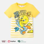 Looney Tunes Kid Girl/Boy Naia™ Character & Stripe Print Short-sleeve Tee Yellow