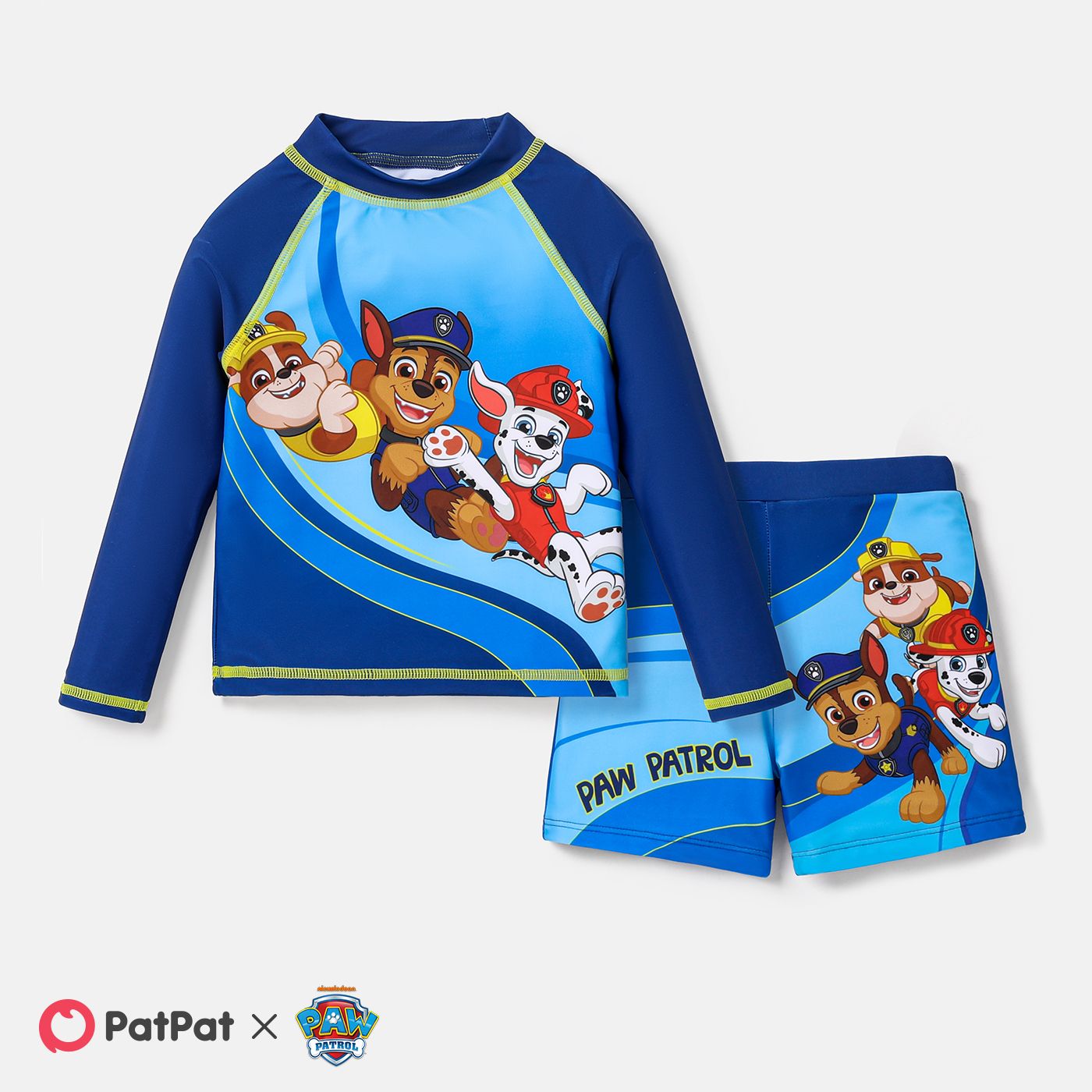 

PAW Patrol Toddler Boy 2pcs Long-sleeve Top and Swim Trunks Set