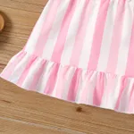 2pcs Toddler Girl Stripe Ruffled Cami Top and Skirt Set  image 4