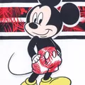 Disney Mickey and Friends بلايزر إطلالة العائلة طوق الجولة كم قصير حافة كشكشة نقش حيوانات  image 2