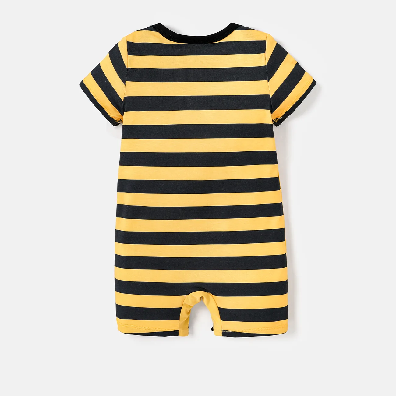 Harry Potter Baby Girl / Boy Naia™ Character Print Striped Short-Sleeve Romper Giallo big image 1