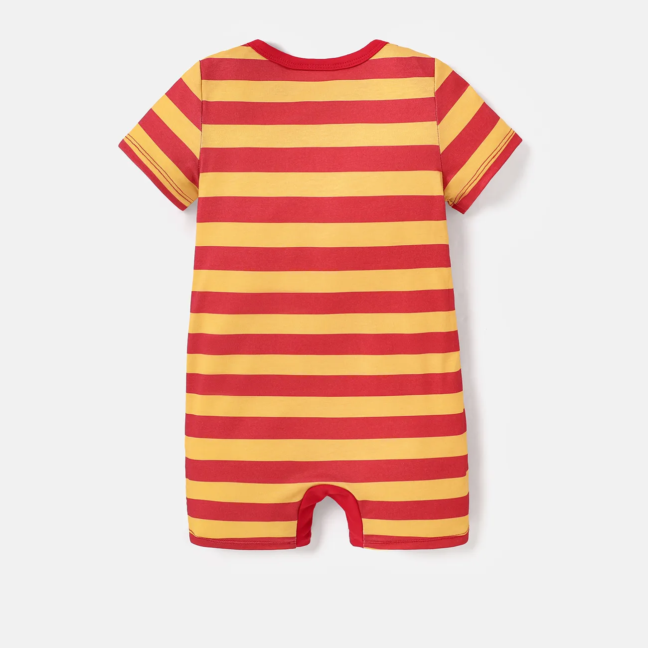 Harry Potter Baby Girl/Boy Naia™ Character Print Striped Short-sleeve Romper Red big image 1