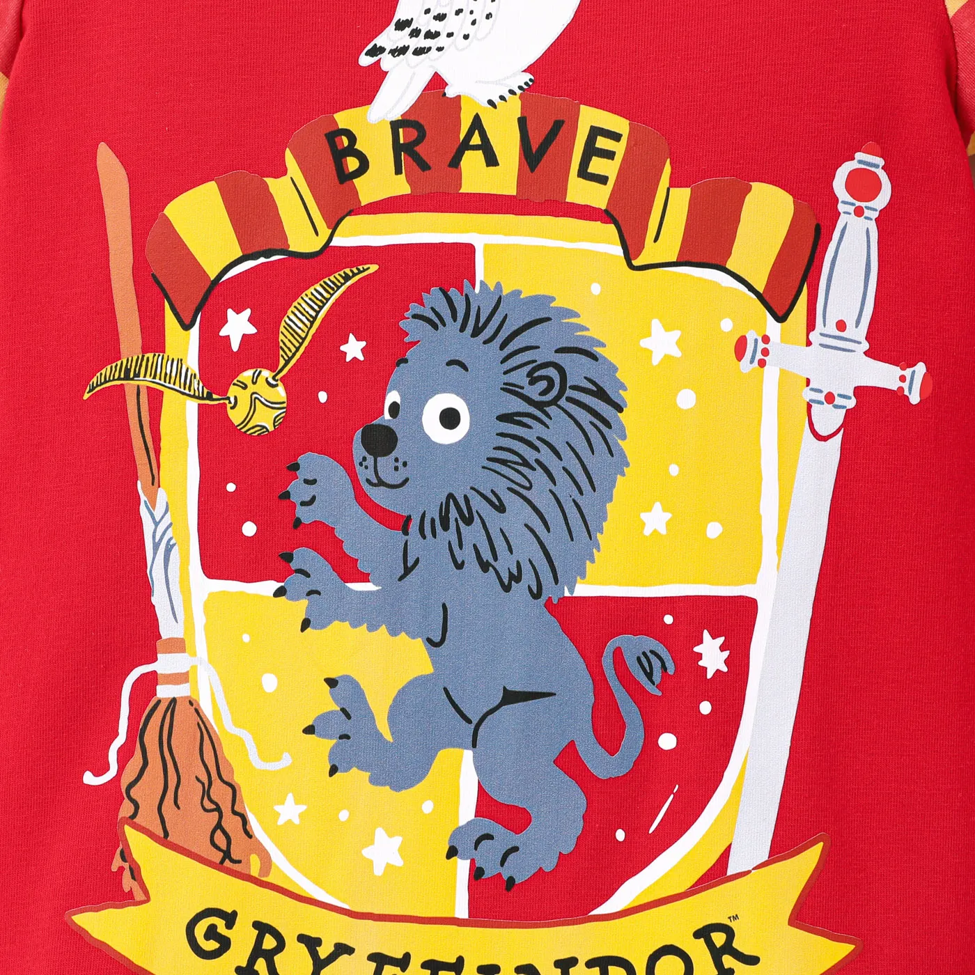 Harry Potter Baby Girl/Boy Naia™ Character Print Striped Short-sleeve Romper Red image 4