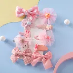 10-pack Pretty Headband Hair Clip for Girls Pink