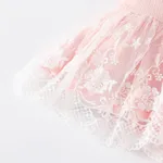 2pcs Baby Girl Lace Ruffle Hem Rib-knit Cami Top and Flared Pants Set  image 5