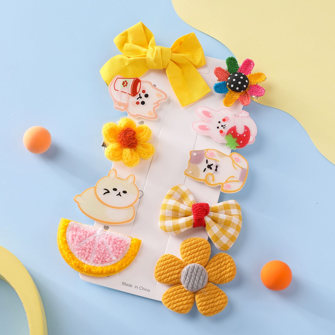 10-pack Cartoon Pretty Headband Hair Clip For Girls