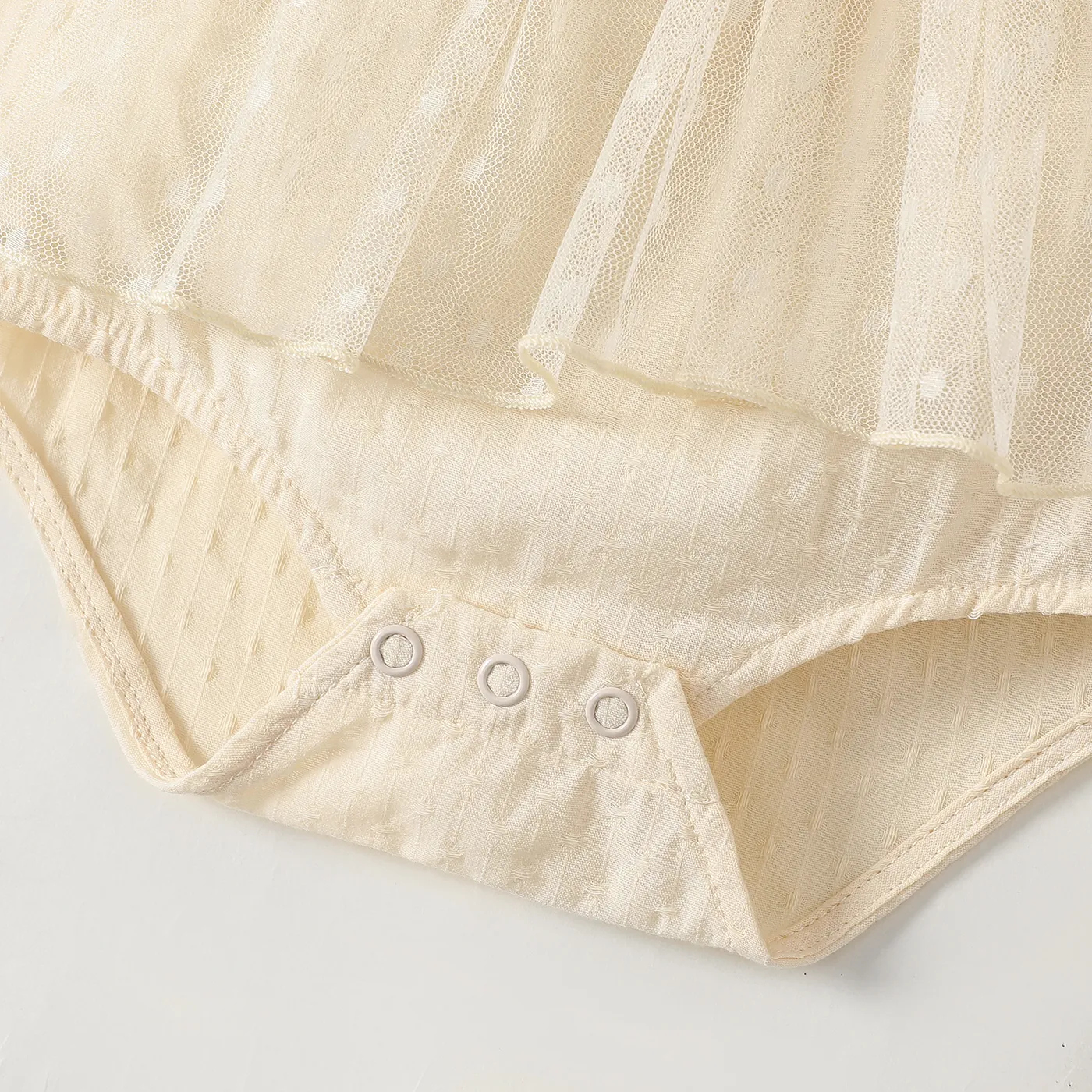 Baby Girl Solid Flutter-sleeve Bodysuit Dress  image 5