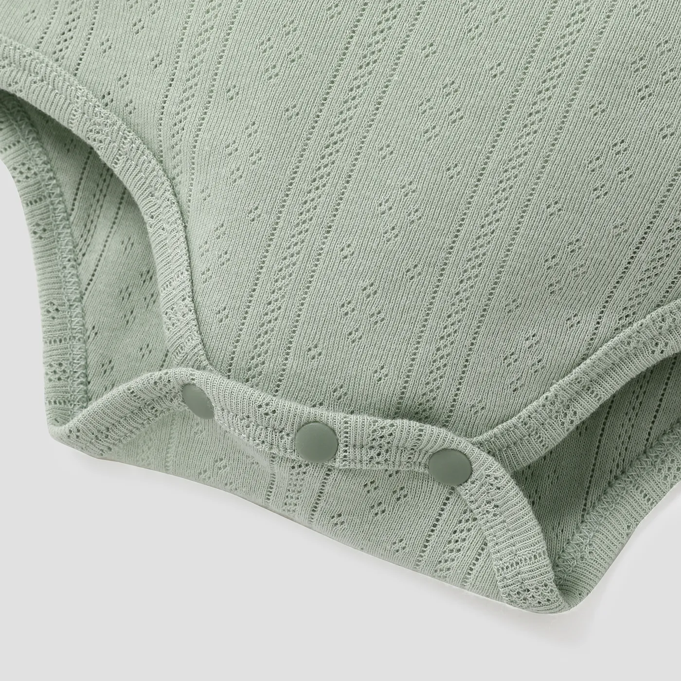 Baby Girl 100% Cotton Lace Collar Green Bodysuit  image 5