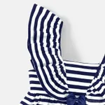 Toddler Girl Bow Decor Striped Ruffled Tank Dress  image 4