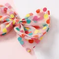 Polka Dots Decor Mesh Bow Hair Clip for Girls  image 3