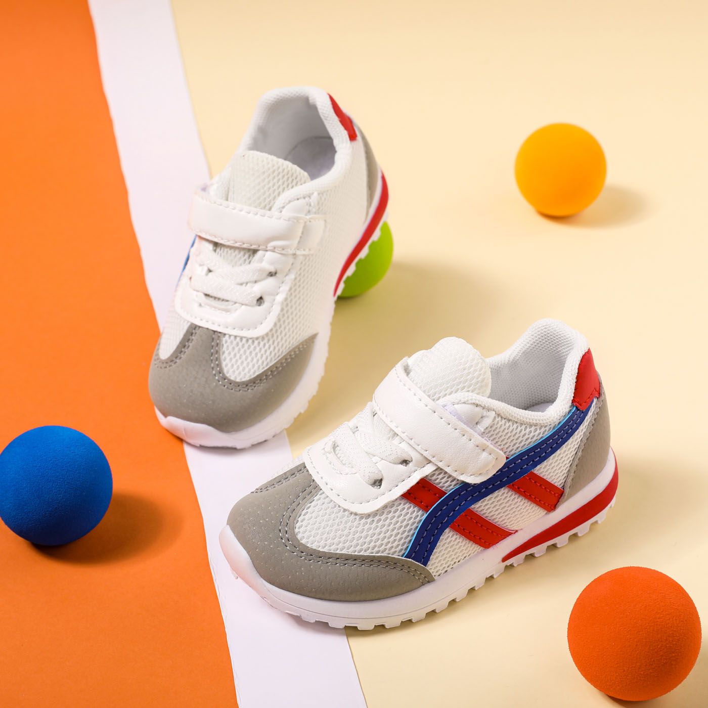 

Toddler/Kid Mesh Breathable Colorblock Sporty Shoes