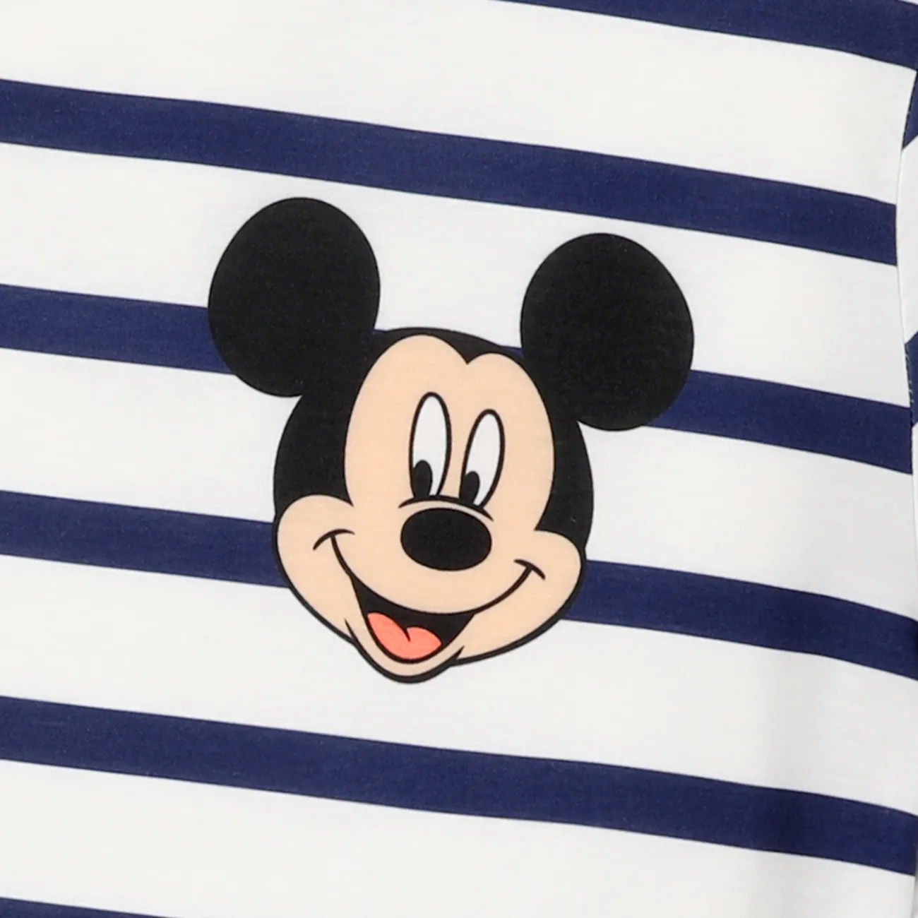 Disney Mickey and Friends Look de família Dia da Mãe Manga curta Conjuntos de roupa para a família Tops listras coloridas big image 1