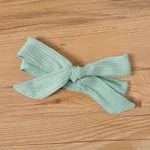 3pcs Baby Girl Green Ruffle Trim Rib-knit Cami Bodysuit & Rabbit Floral Print Shorts & Headband Set   image 4