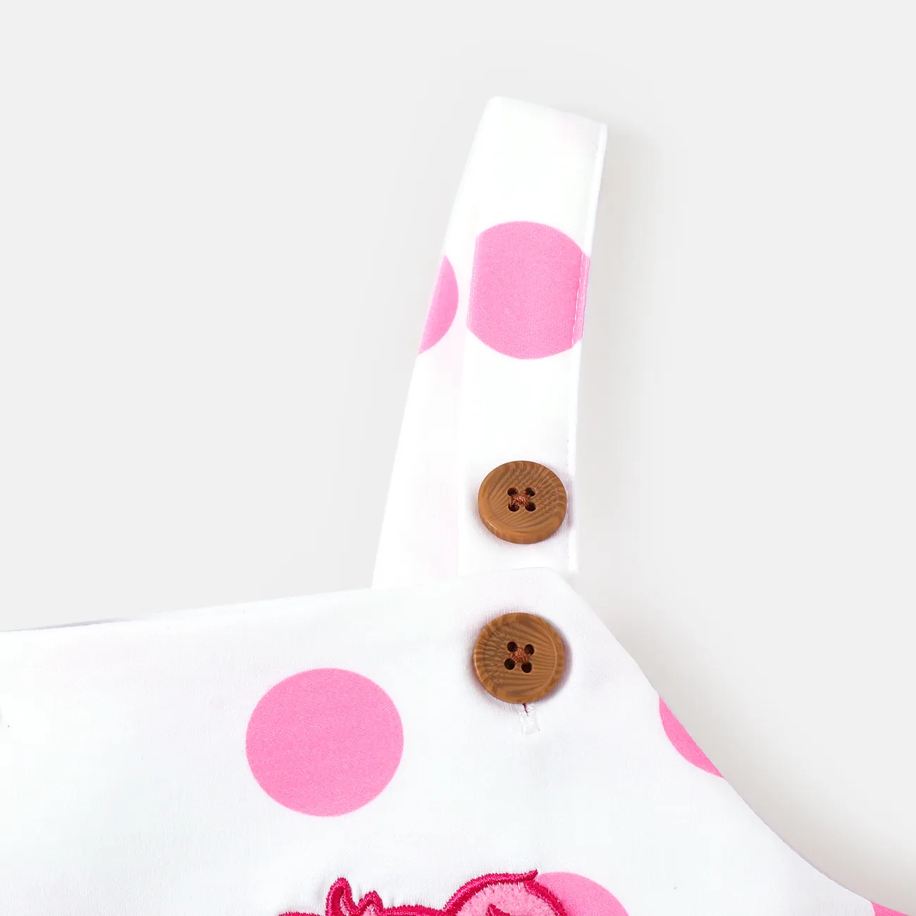 Care Bears Baby/Toddler Girl 3pcs Naia™ Flutter-sleeve Ribbed Top & Slip Dress & Headband Set Pink big image 1