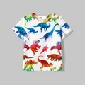 Family Matching Dinosaur Print Belted Cami Dresses and Short-sleeve T-shirts Sets  image 5