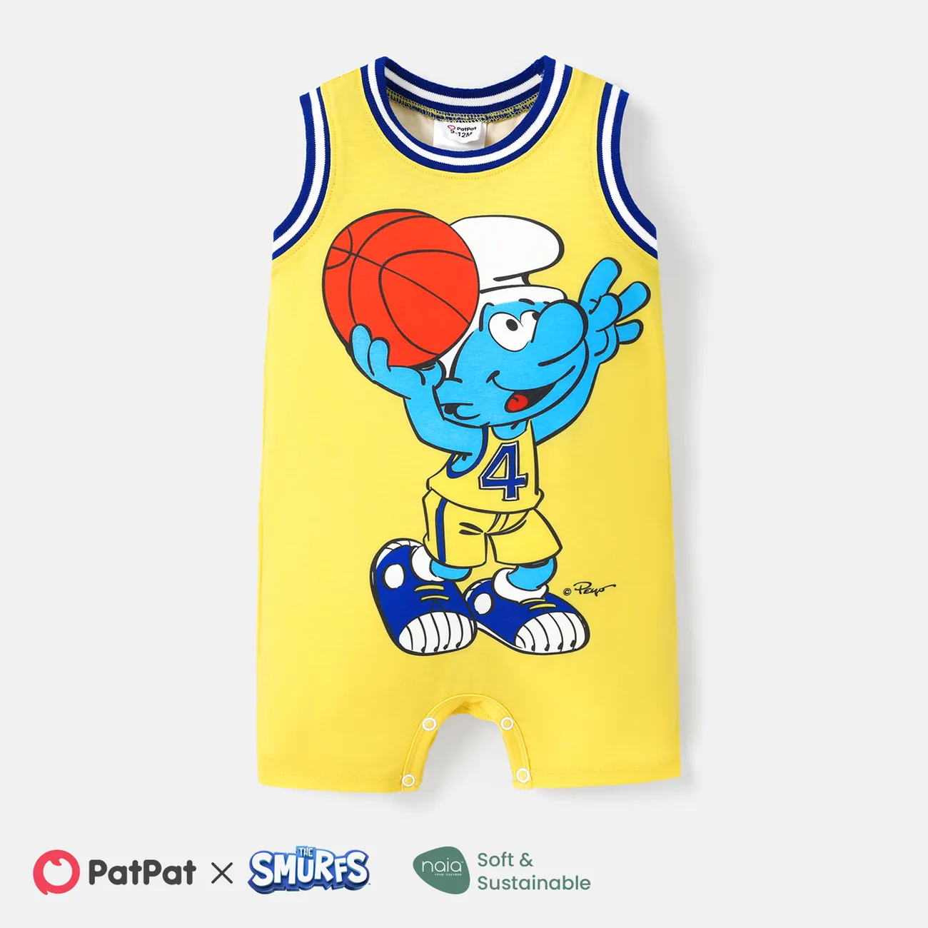 The Smurfs Baby Boy Naia™ Character Print Tank Jumpsuit  big image 1