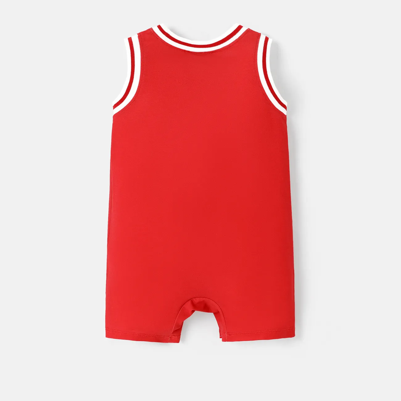 The Smurfs Baby Boy Naia™ Character Print Tank Jumpsuit Red big image 1