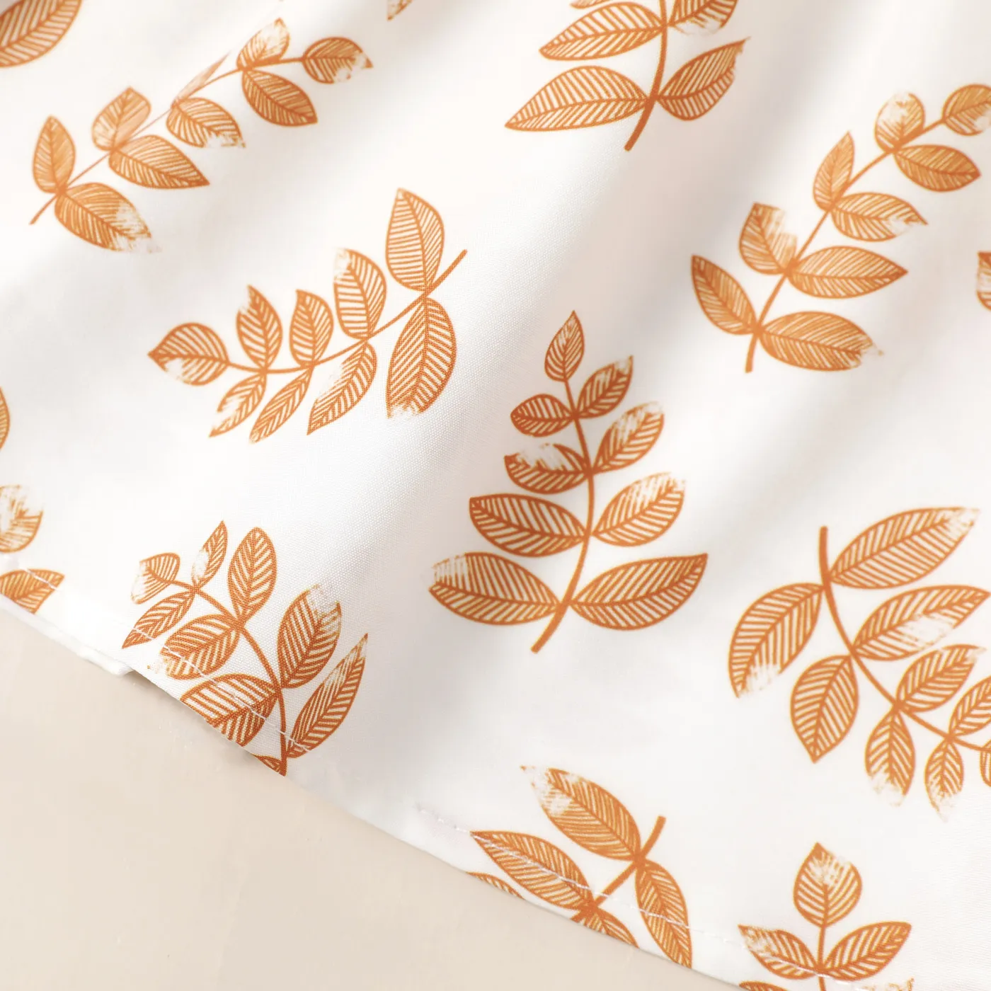Baby Girl Plant Print Ribbed Combo Ruched Tank Dress YellowBrown image 5