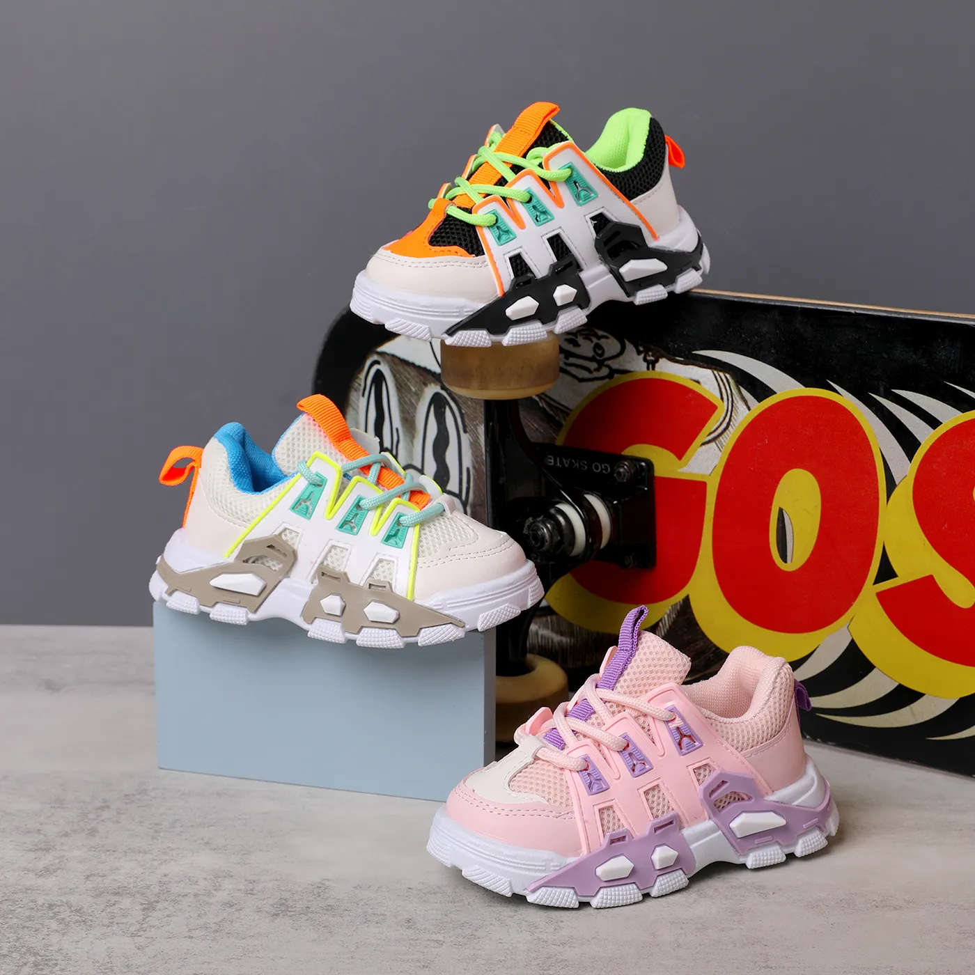 Toddler/Kid Breathable Lace-up Front Sport Shoes  image 2
