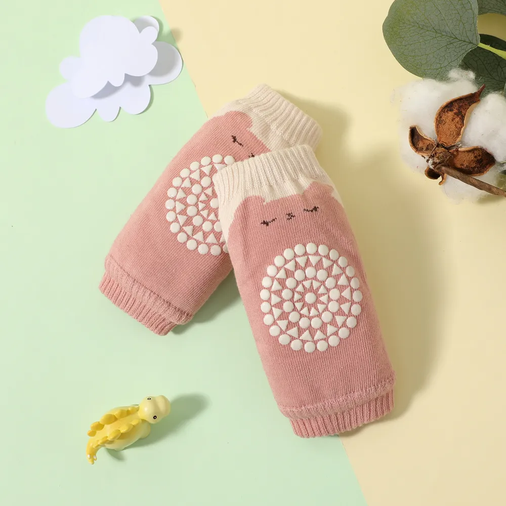 Baby Crawling Dispensing Animal Pattern Non-slip Eyelet Breathable Knee Pads big image 3