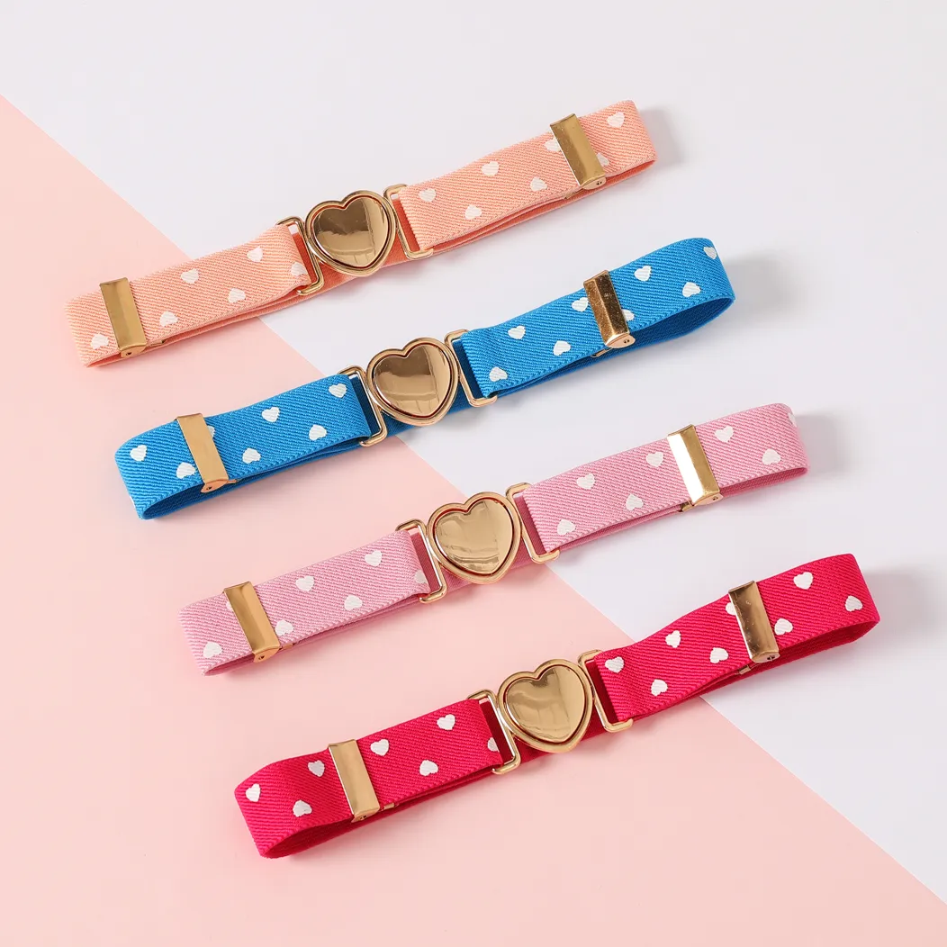 Toddler/Kid Girl Heart Pattern Elasticated Adjustable Elastic Waist