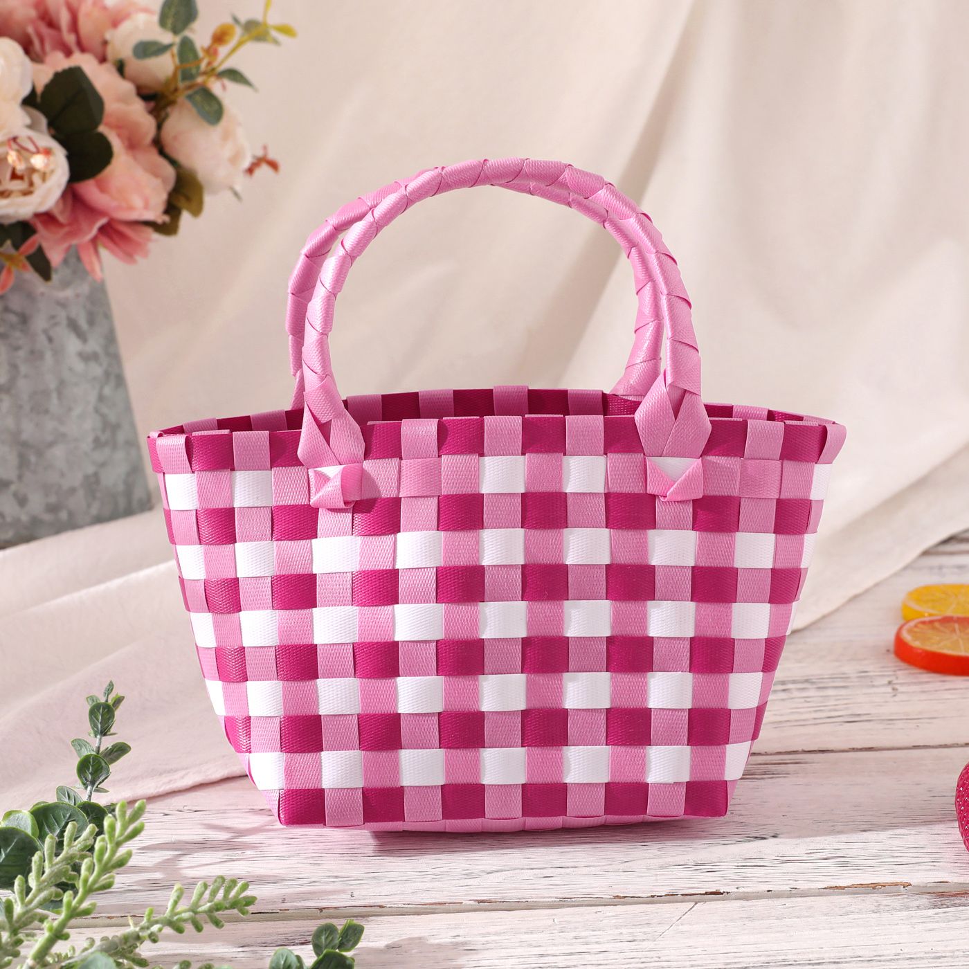 

Toddler/Kid Girl Large Capacity Outdoor Woven Basket