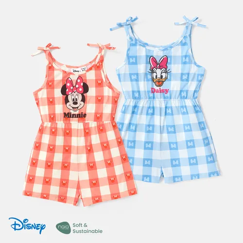 Disney Mickey and Friends Toddler/Kid Girl Tie Shoulder Naia™ Plaid Romper