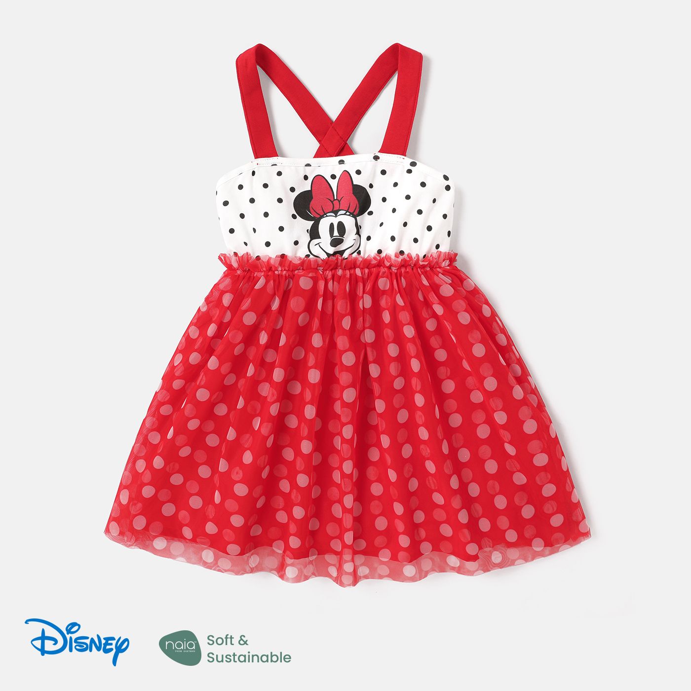 

Disney Toddler Girl Polka Dots Pattern Overlay Cami Dress