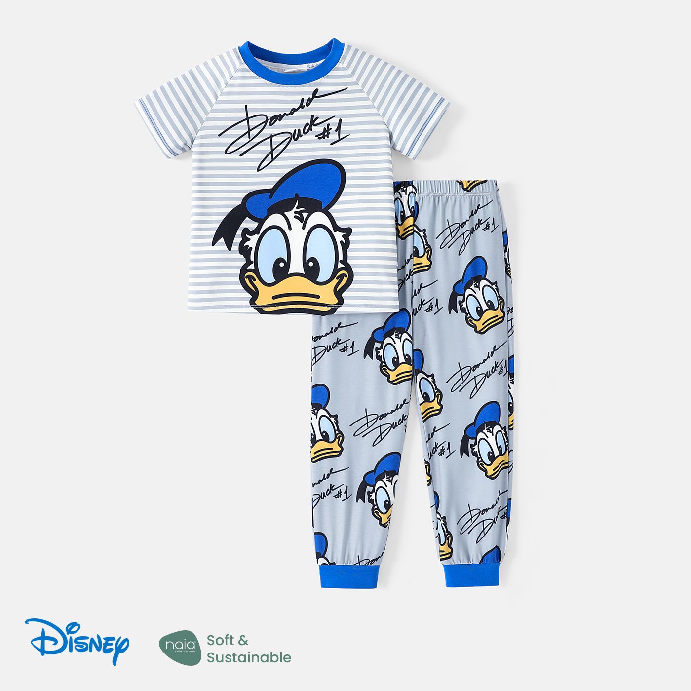 

Disney Mickey and Friends Toddler Girl/Boy 2pcs Naia™ Character & Stripe Print Short-sleeve Tee and Pants Set
