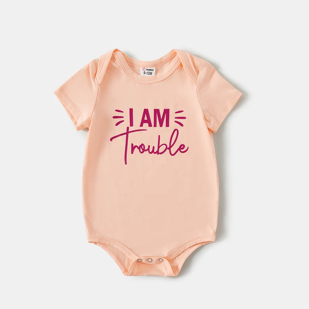 Mommy and Me Letter Print Short-sleeve Tee big image 1