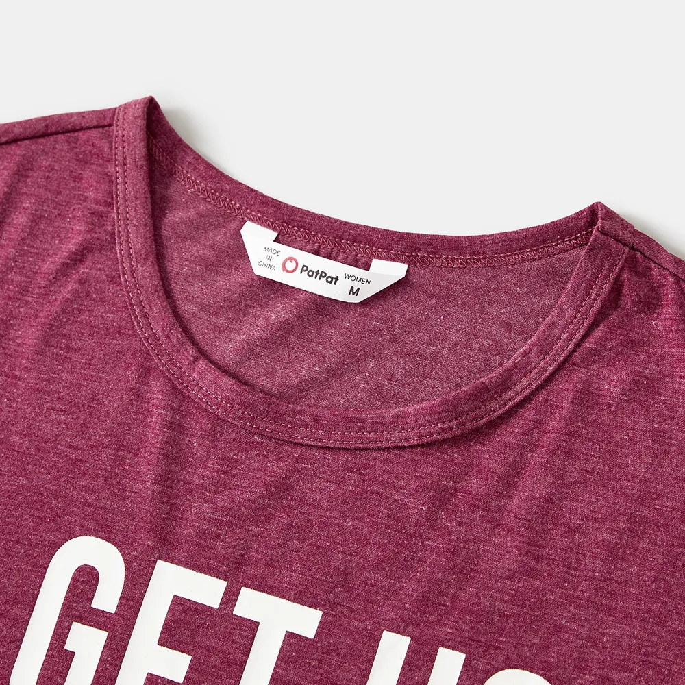 Mommy and Me Letter Print Short-sleeve Tee big image 13