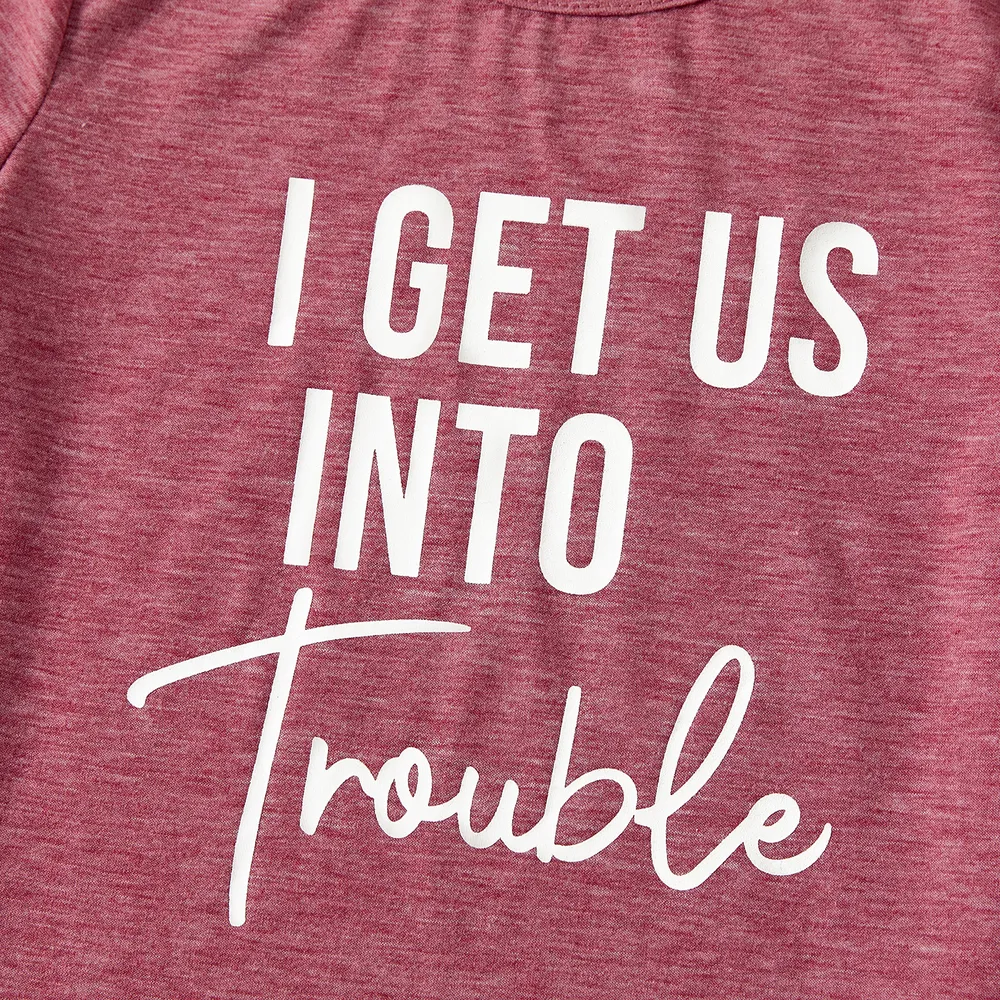 Mommy and Me Letter Print Short-sleeve Tee big image 10