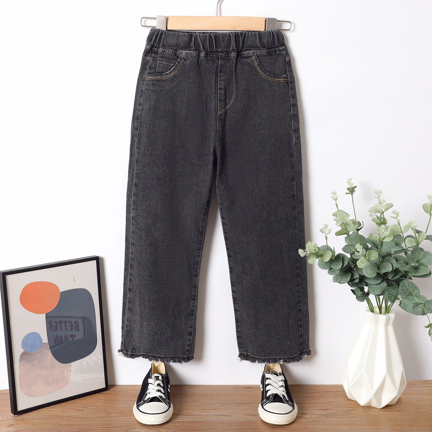

Kid Girl Pockets Denim Pants