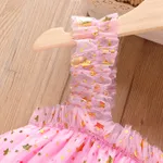 Kid Girl Stars Pattern Mesh Ruched Slip Fairy Dress  image 3