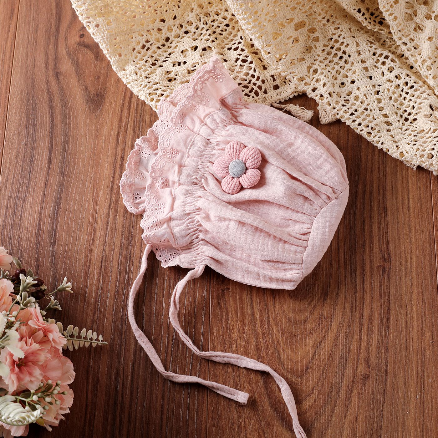 

Baby Girl 100% Cotton Sweet Style Floral Pattern Hat