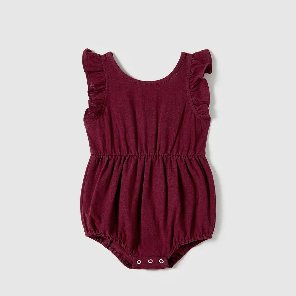 Family Matching Patch Pocket Short-sleeve Button Up Belted Dresses and Striped Short-sleeve T-shirts Sets big image 1