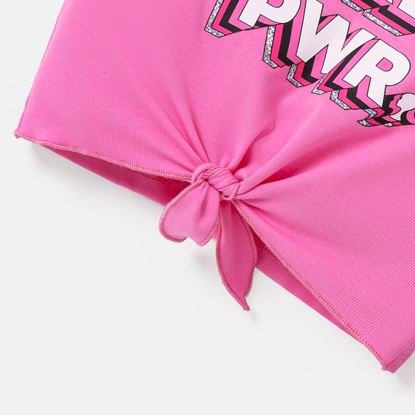 Barbie 2 unidades Criança Menina Bainha assimétrica Básico conjuntos de camisetas preto/rosa image 4