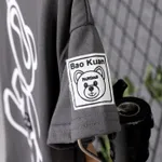2pcs Kid Boy Bear Print Short-sleeve Tee and Solid Shorts Set    image 2