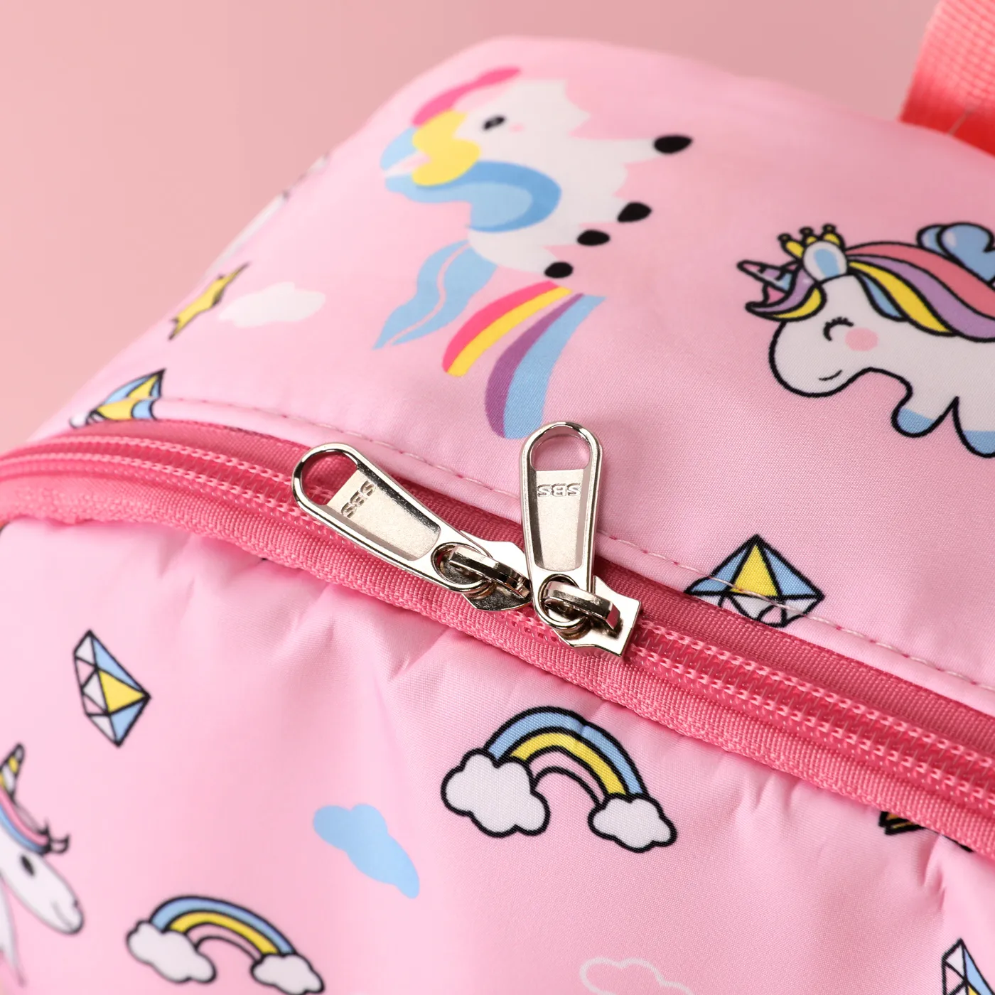 Toddler/Kid Girl Unicorn Print Convenient and Large Capacity Backpack with Double Shoulder Straps Pink image 6