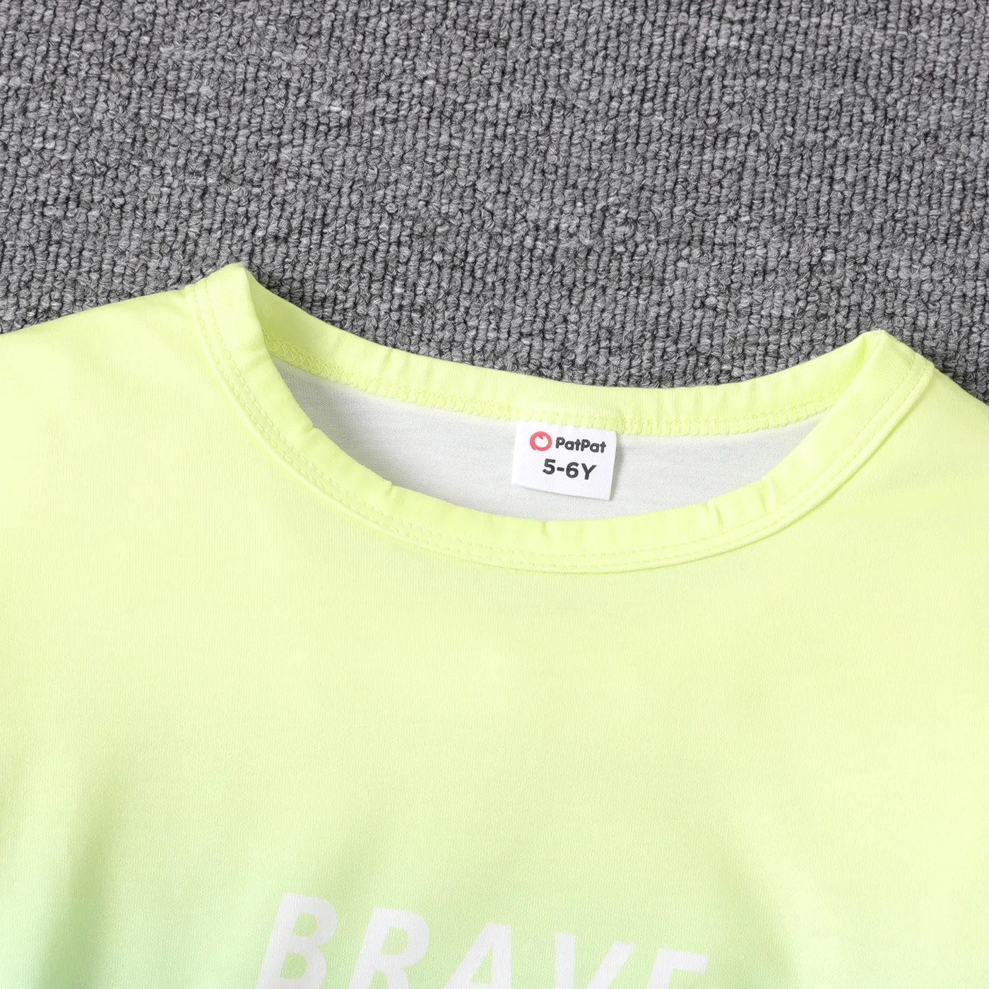Kid Boy Letter Print Short-sleeve Ombre Tee   image 3