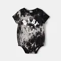 Family Matching Letter Print Tie Dye Short-sleeve Cotton Tee  image 1