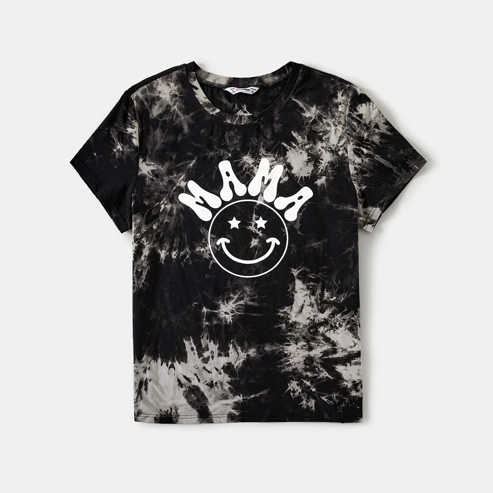 Family Matching Letter Print Tie Dye Short-sleeve Cotton Tee big image 10