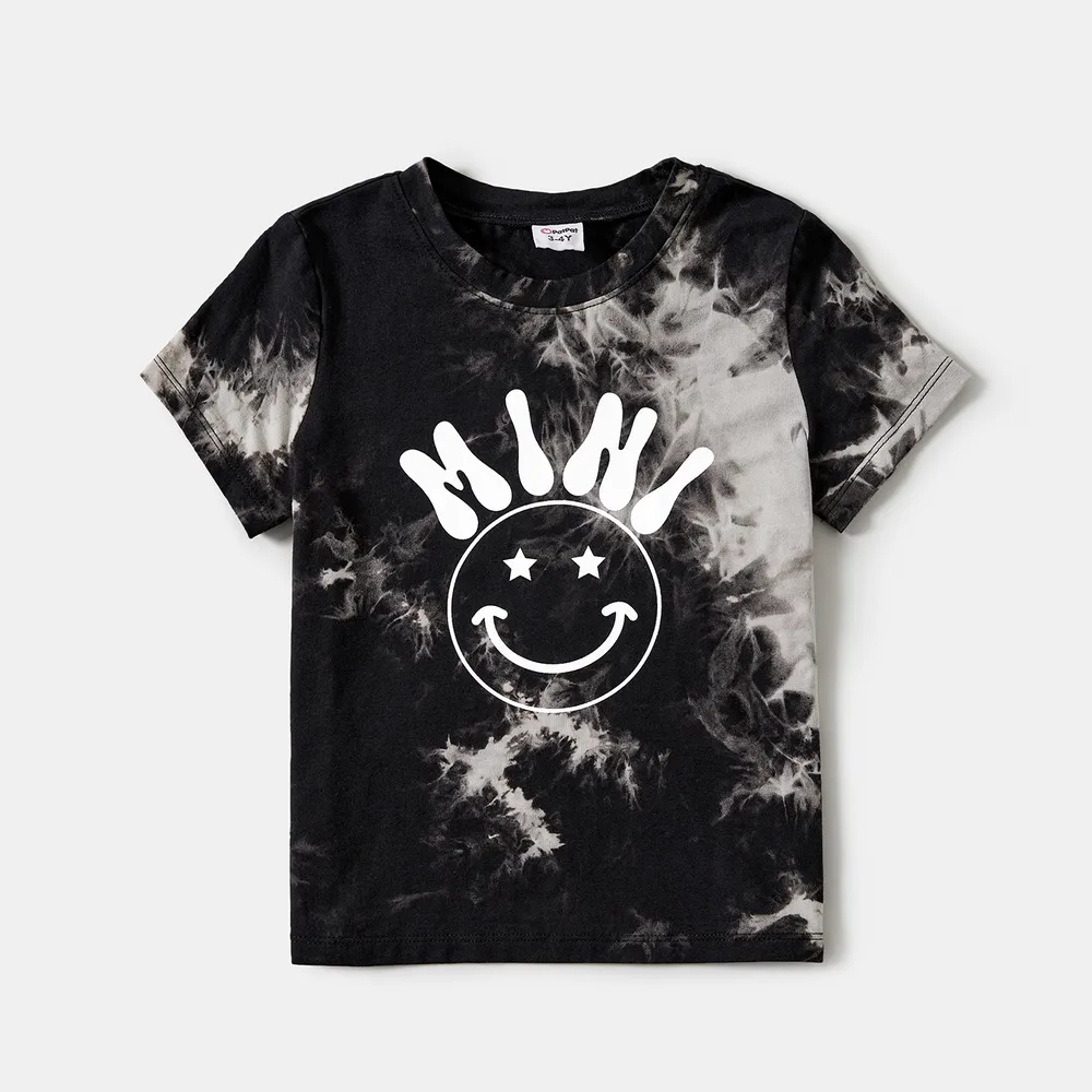Family Matching Letter Print Tie Dye Short-sleeve Cotton Tee big image 6