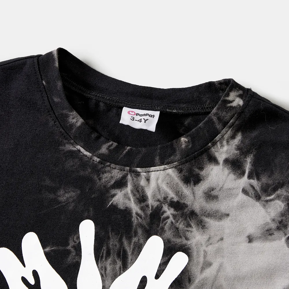 Family Matching Letter Print Tie Dye Short-sleeve Cotton Tee big image 9