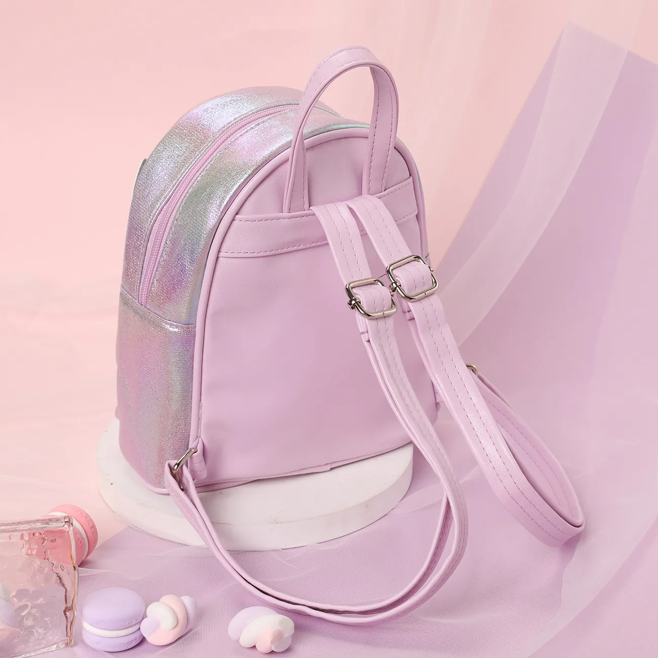 Toddler/Kid Unicorn Pattern Fashion Backpack Purple big image 1