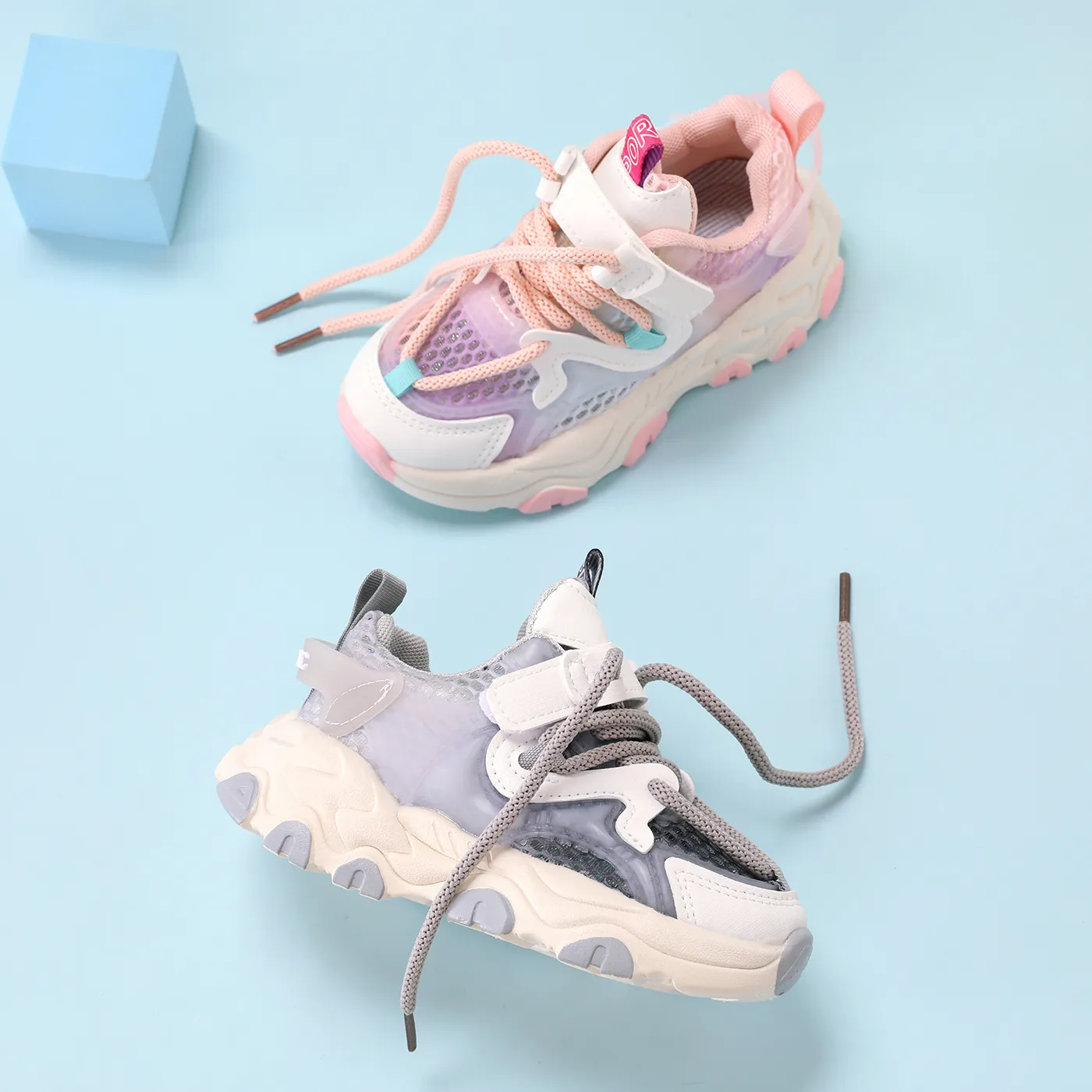Kids Lace-up Front Ombre Breathable Lightweight Sport Shoes  image 6