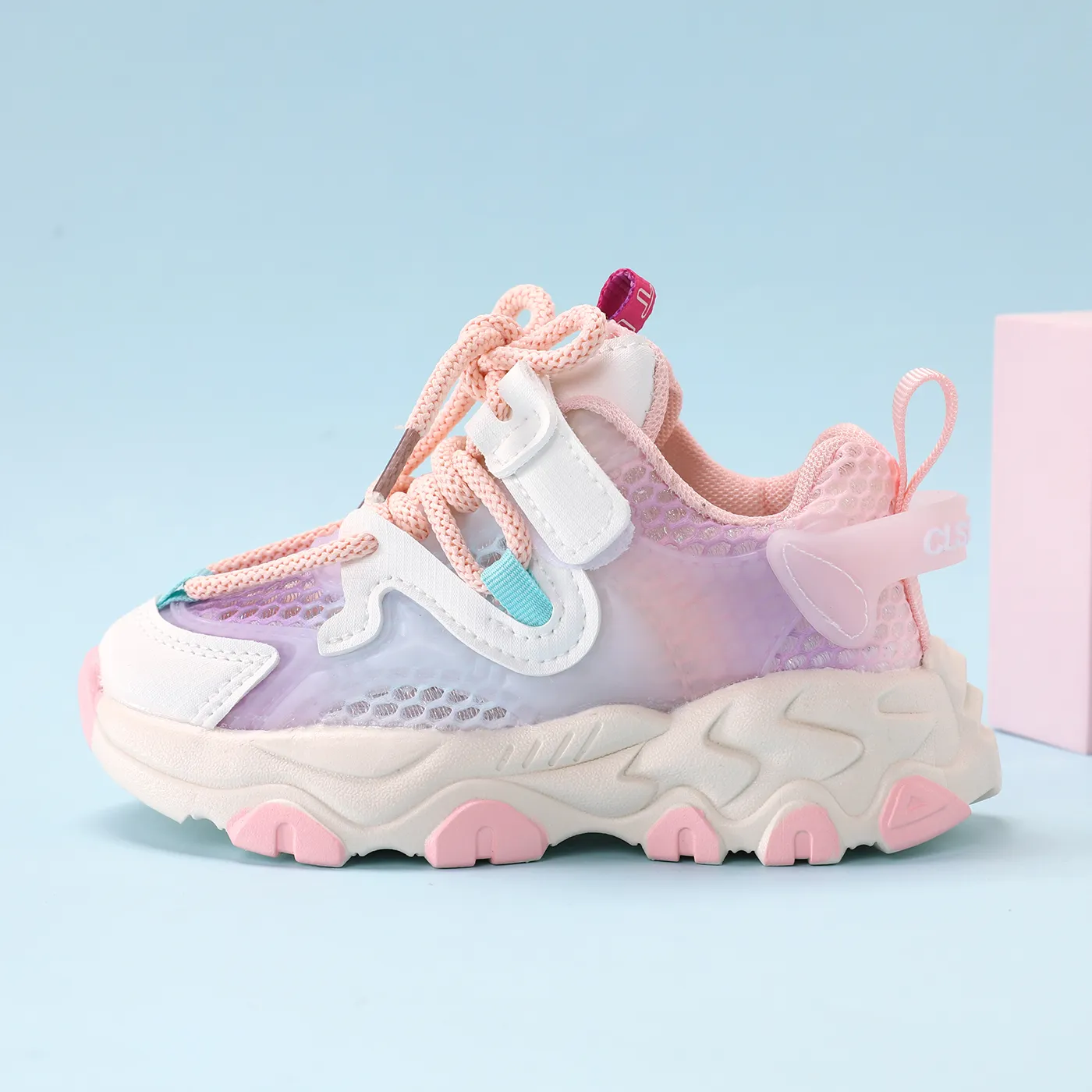 Kids Lace-up Front Ombre Breathable Lightweight Sport Shoes  image 4
