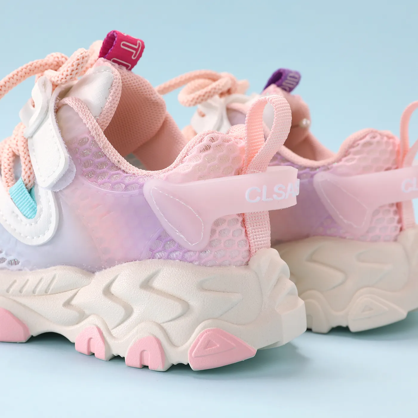 Kids Lace-up Front Ombre Breathable Lightweight Sport Shoes  image 5